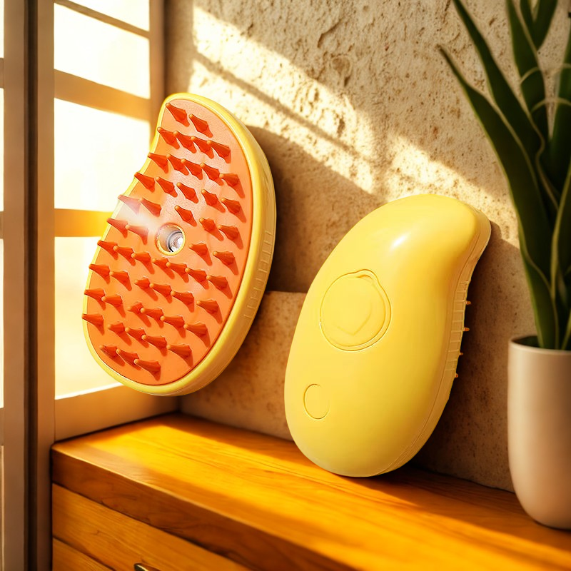 Steamy Pet Brush – Electric Cat & Dog Grooming Comb with Hair Removal & Spray