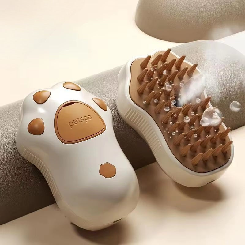 Steamy Pet Brush – Electric Cat & Dog Grooming Comb with Hair Removal & Spray