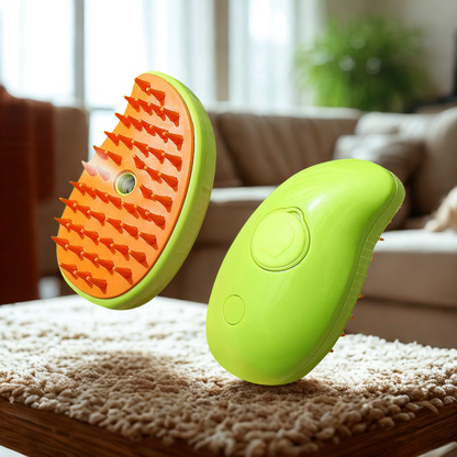 Steamy Pet Brush – Electric Cat & Dog Grooming Comb with Hair Removal & Spray